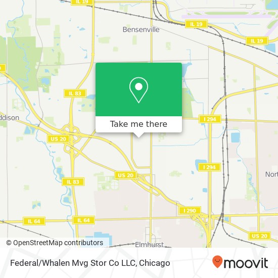 Mapa de Federal/Whalen Mvg Stor Co LLC