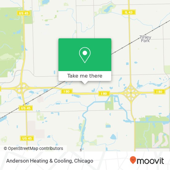 Anderson Heating & Cooling map