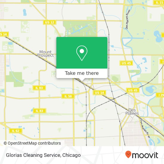 Glorias Cleaning Service map