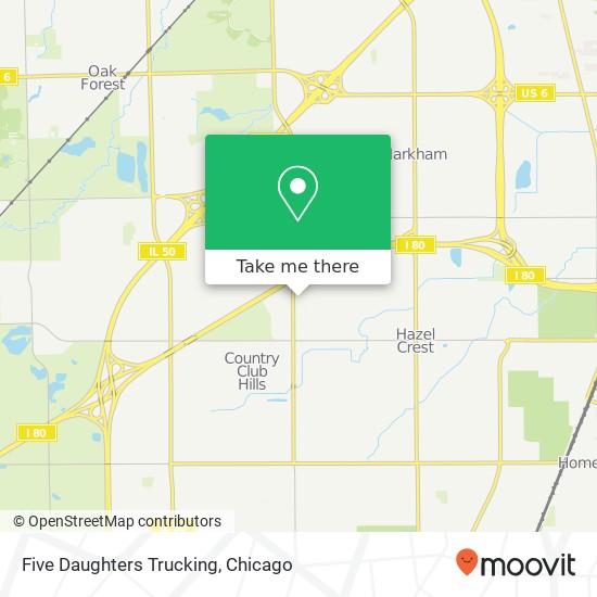 Five Daughters Trucking map