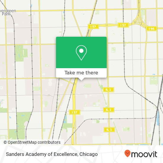 Sanders Academy of Excellence map