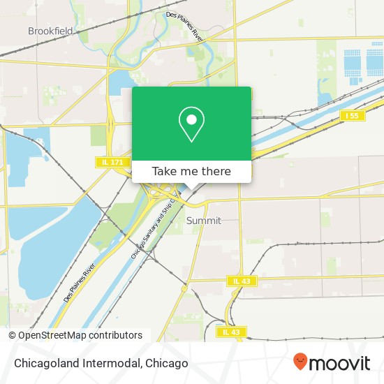 Mapa de Chicagoland Intermodal