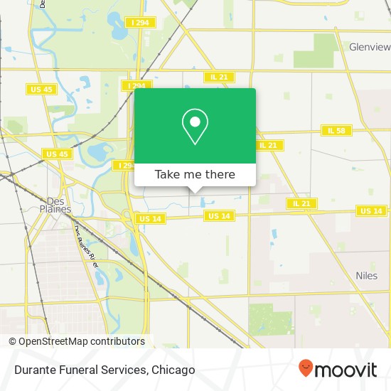 Durante Funeral Services map