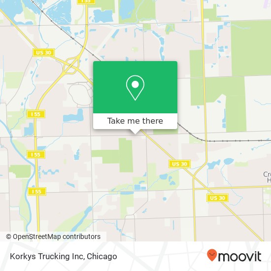 Korkys Trucking Inc map