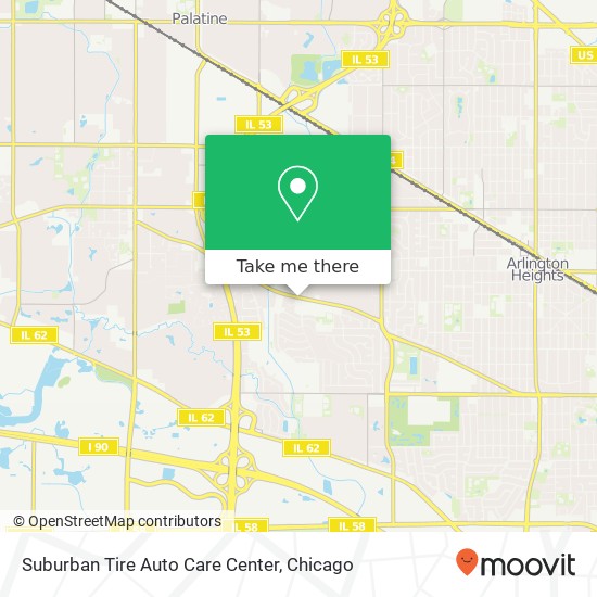 Mapa de Suburban Tire Auto Care Center