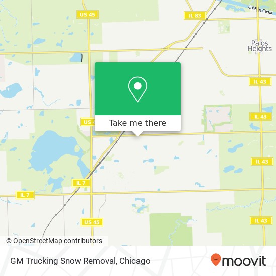 GM Trucking Snow Removal map