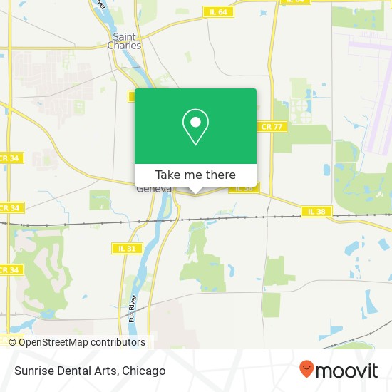 Sunrise Dental Arts map