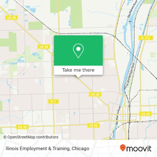 Ilinois Employment & Training map