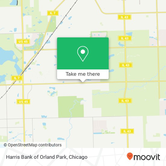Harris Bank of Orland Park map