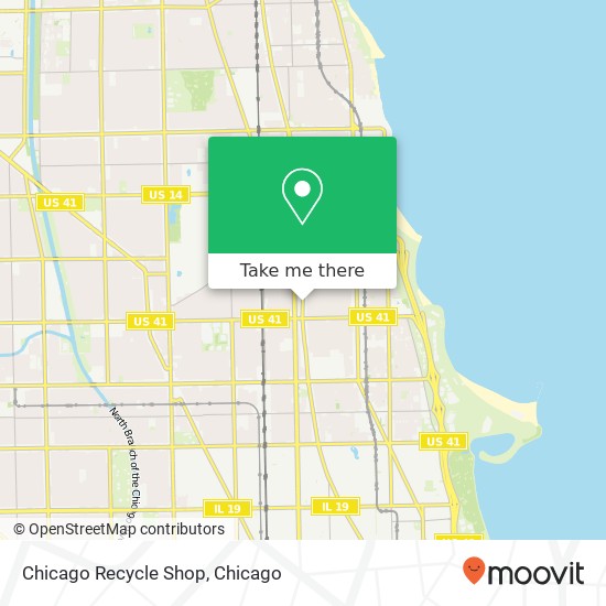 Mapa de Chicago Recycle Shop