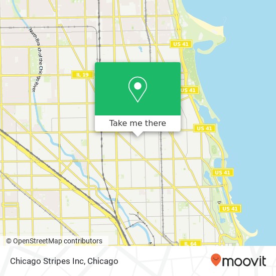 Mapa de Chicago Stripes Inc