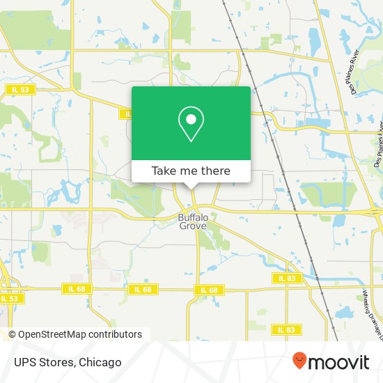Mapa de UPS Stores