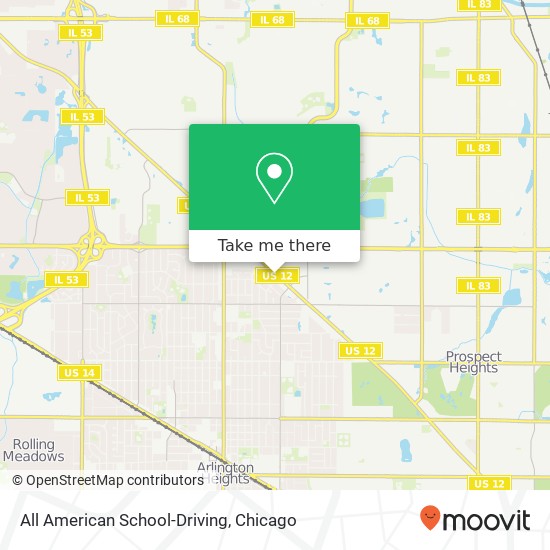 Mapa de All American School-Driving