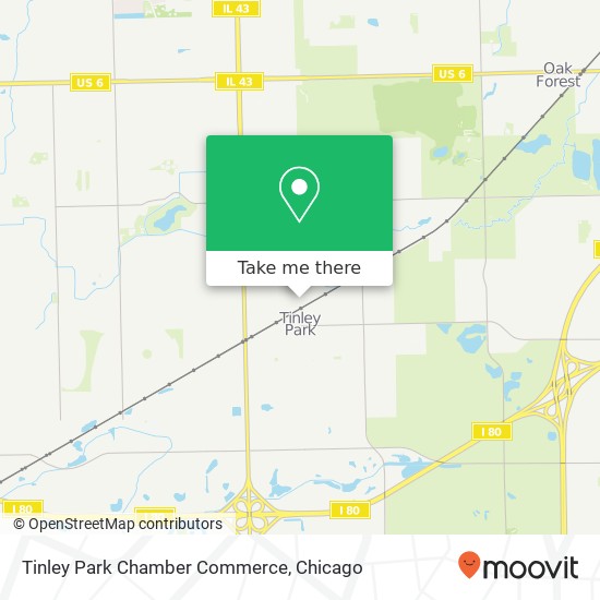 Mapa de Tinley Park Chamber Commerce