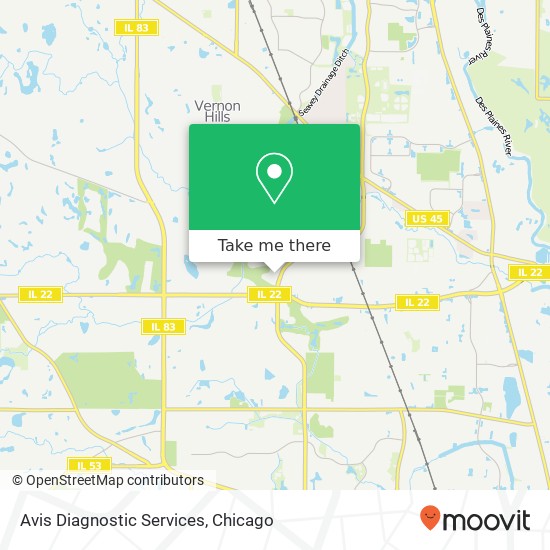 Mapa de Avis Diagnostic Services