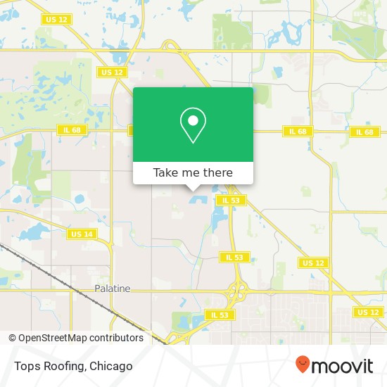Tops Roofing map