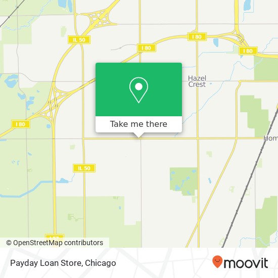 Mapa de Payday Loan Store