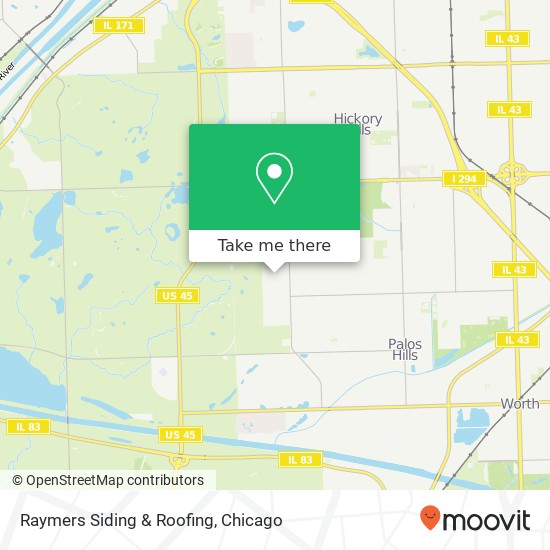 Raymers Siding & Roofing map