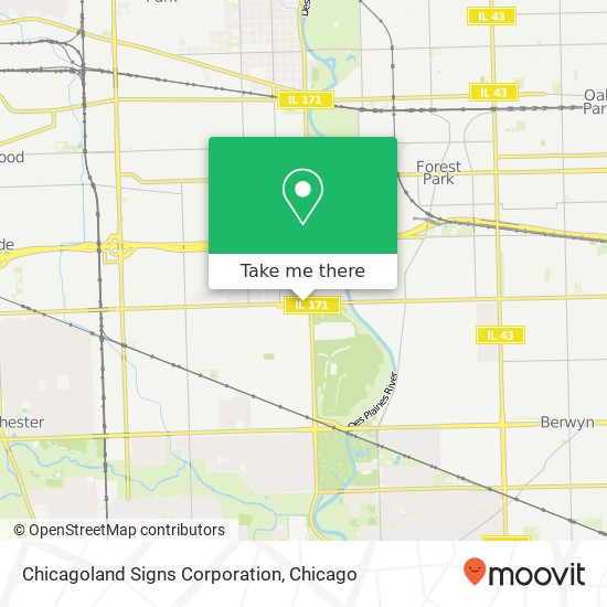 Mapa de Chicagoland Signs Corporation