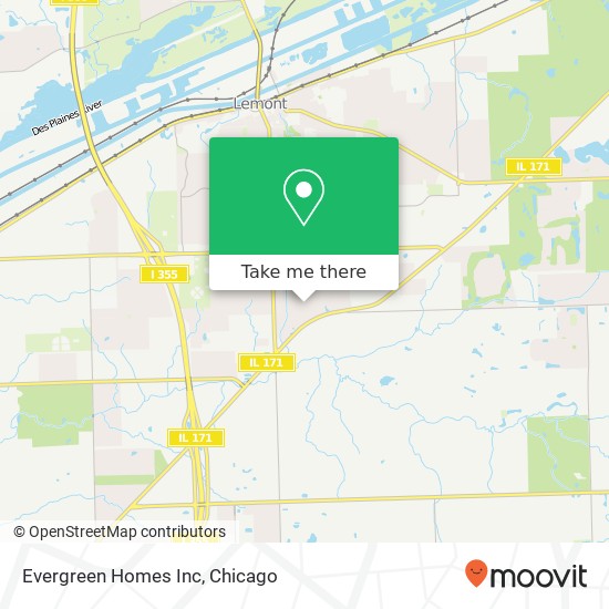 Evergreen Homes Inc map