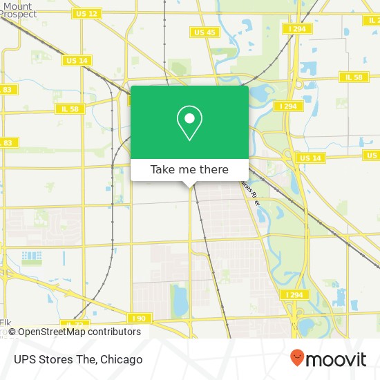 Mapa de UPS Stores The