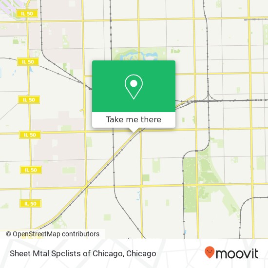 Sheet Mtal Spclists of Chicago map