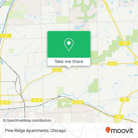 Mapa de Pine Ridge Apartments