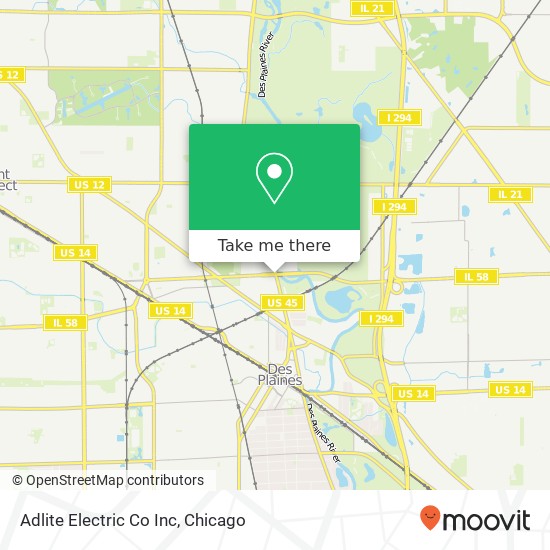 Mapa de Adlite Electric Co Inc