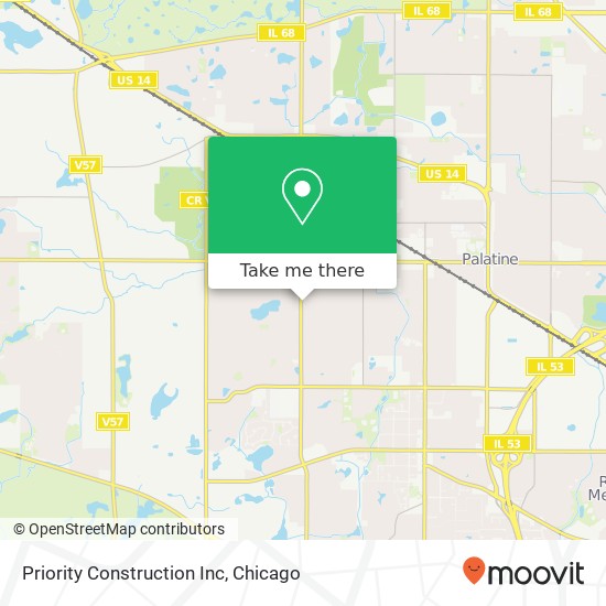 Priority Construction Inc map
