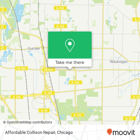 Affordable Collison Repair map