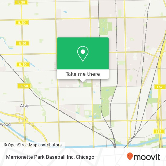 Mapa de Merrionette Park Baseball Inc