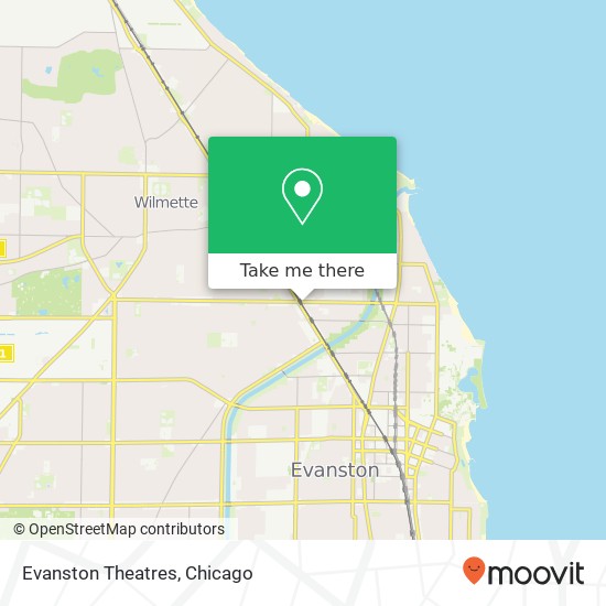 Evanston Theatres map