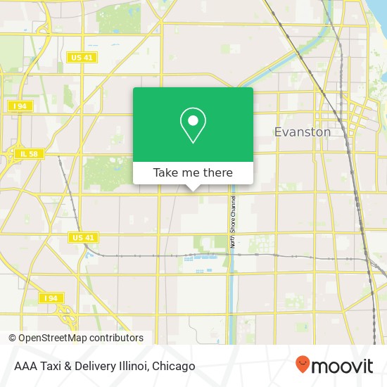 AAA Taxi & Delivery Illinoi map
