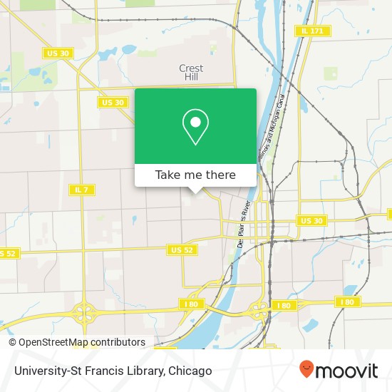 Mapa de University-St Francis Library