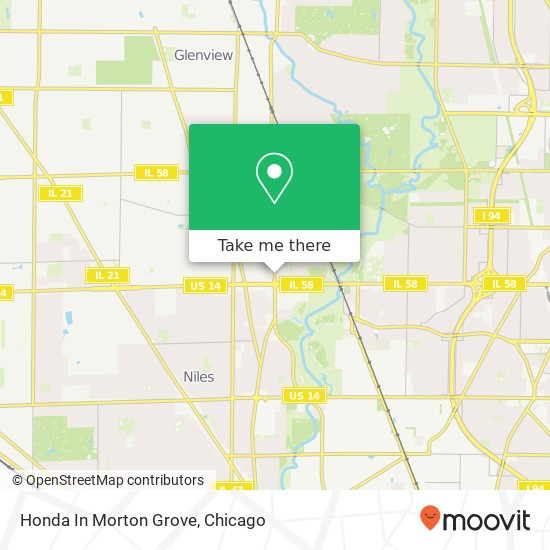 Honda In Morton Grove map