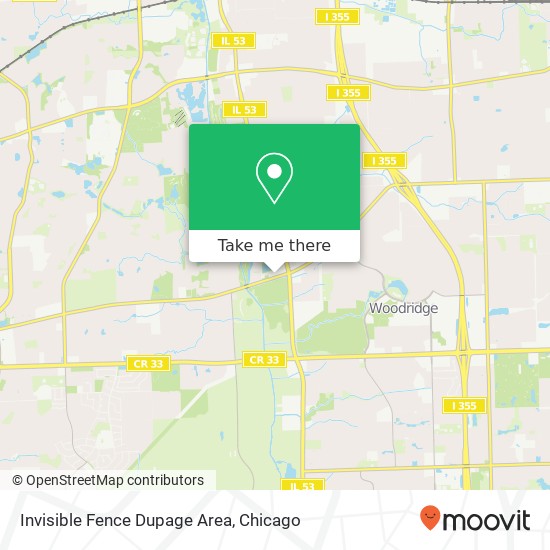 Mapa de Invisible Fence Dupage Area