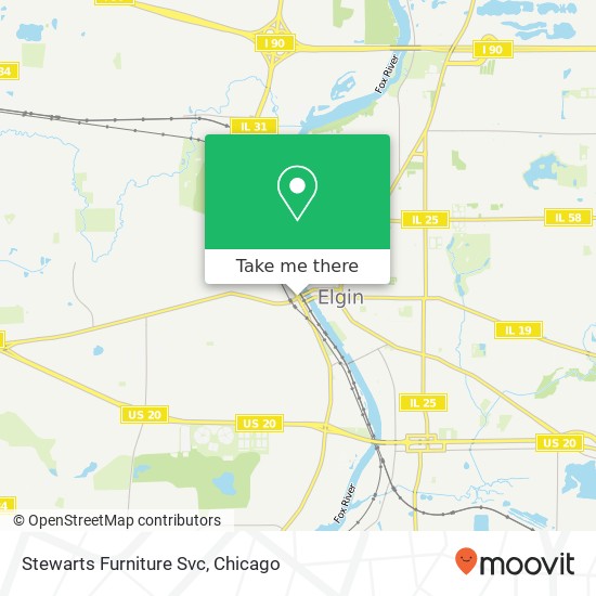 Stewarts Furniture Svc map