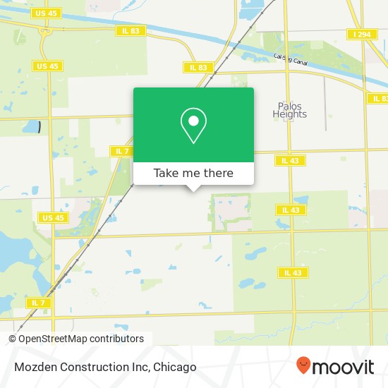 Mozden Construction Inc map