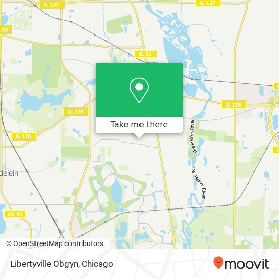 Libertyville Obgyn map