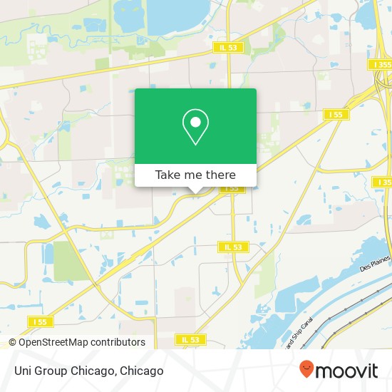 Mapa de Uni Group Chicago