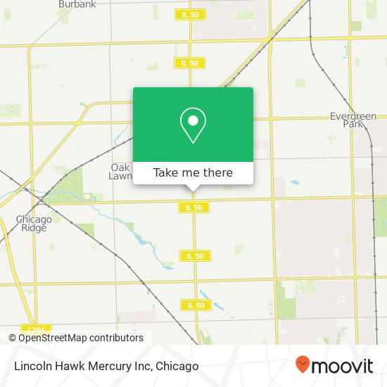 Lincoln Hawk Mercury Inc map