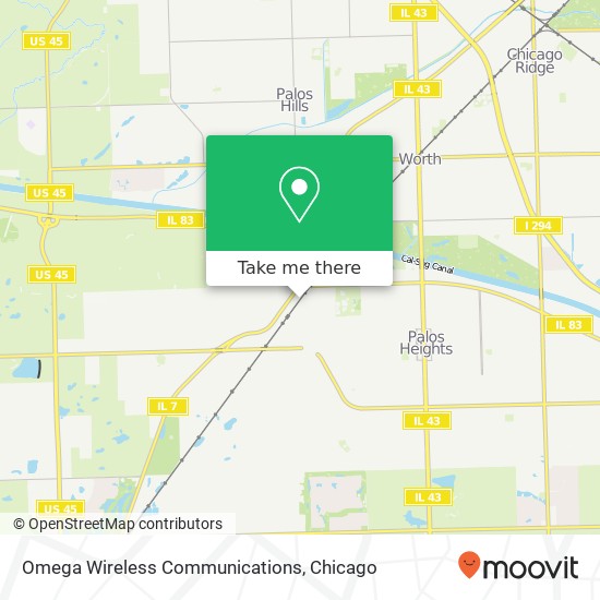 Omega Wireless Communications map
