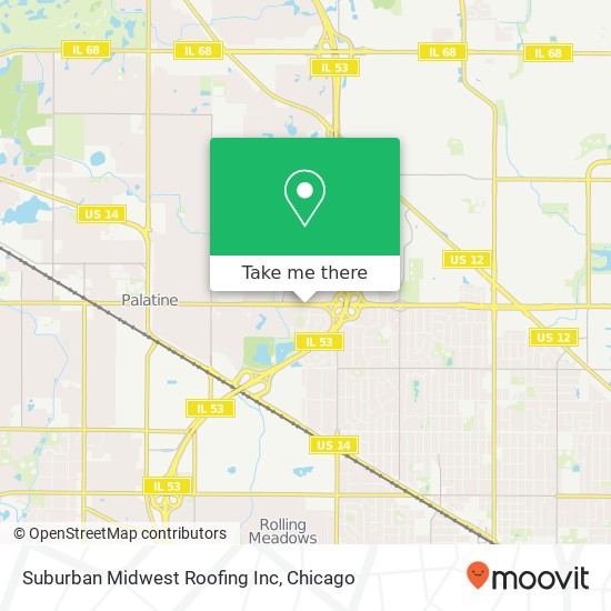 Suburban Midwest Roofing Inc map