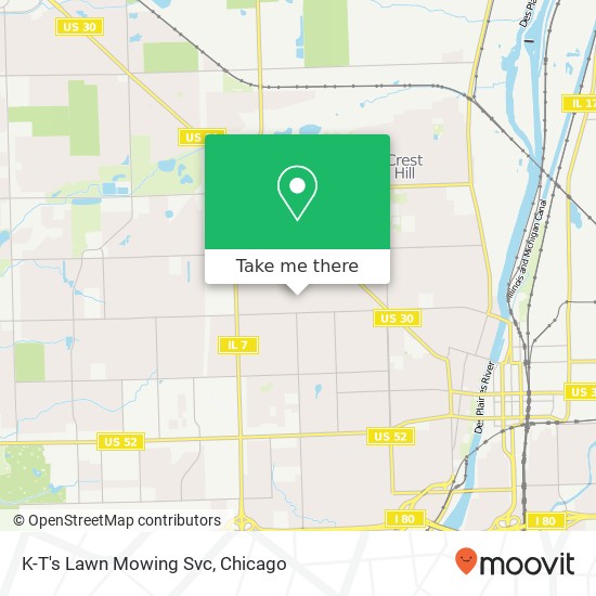 K-T's Lawn Mowing Svc map