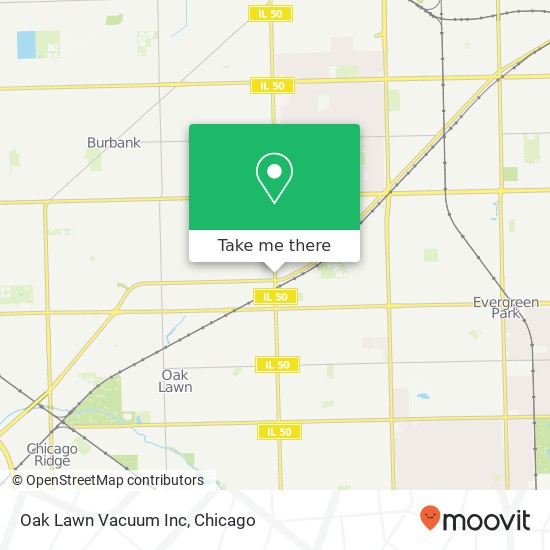Mapa de Oak Lawn Vacuum Inc