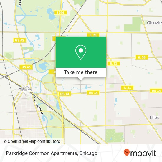 Parkridge Common Apartments map