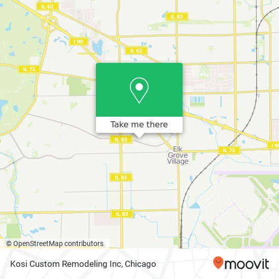 Kosi Custom Remodeling Inc map