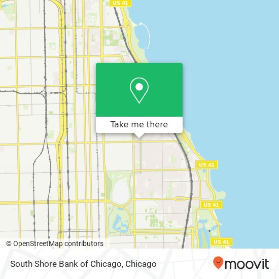 South Shore Bank of Chicago map