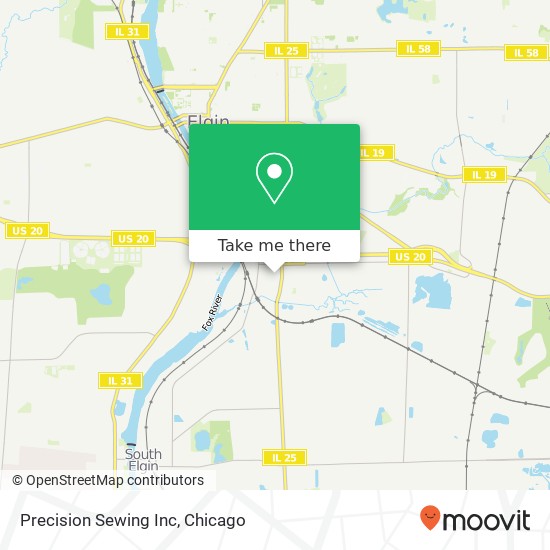 Precision Sewing Inc map