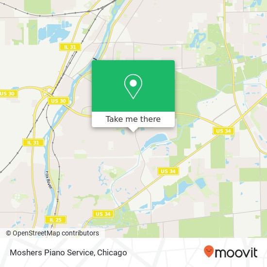 Moshers Piano Service map